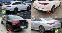 Mercedes CLA C118 2019- гг. Задний диффузор с насадками на выхлоп (дизайн CLA35) фото 4
