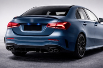 Mercedes A-class W177 2018- гг. Задний диффузор с насадками на выхлоп (Дизайн A45 SD) фото 1