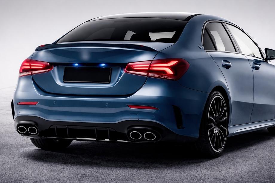 Mercedes A-class W177 2018- гг. Задний диффузор с насадками на выхлоп (Дизайн A45 SD) Image
