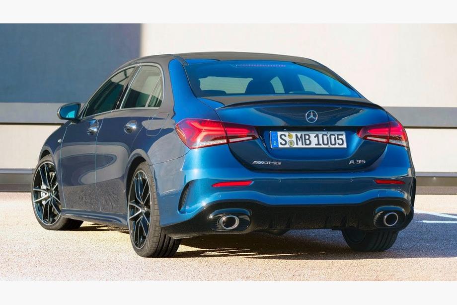 Mercedes A-class W177 2018- гг. Задний диффузор с насадками на выхлоп (Дизайн A35 SD) Image