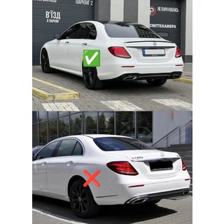 Задний диффузор с насадками E63-Design Black (для AMG/AMG-Line 2016-2020) фото 2