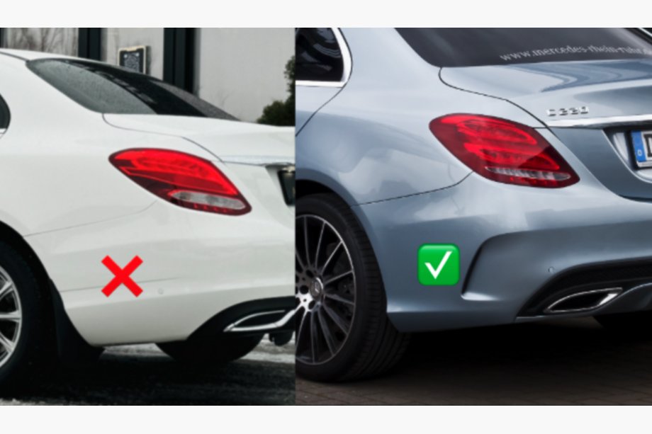 Mercedes C-class W205 2014-2021 гг. Задний диффузор с насадками на выхлоп (Дизайн C43) Фото 3