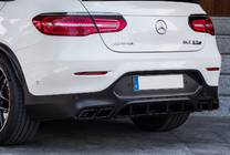 Mercedes GLC coupe C253 2016-2023 гг. Задний диффузор с насадками Black (Дизайн AMG63) фото 2