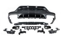 Mercedes GLC coupe C253 2016-2023 гг. Задний диффузор с насадками Black (Дизайн AMG63) фото 4