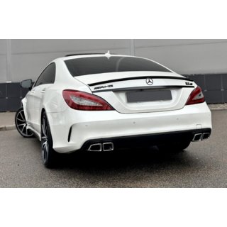 Задний диффузор с насадками Black (2015-2018, Дизайн CLS63)