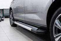 Ford Connect 2021- гг. Боковые Подножки Vision New Grey (2 шт., Алюминий) фото 1