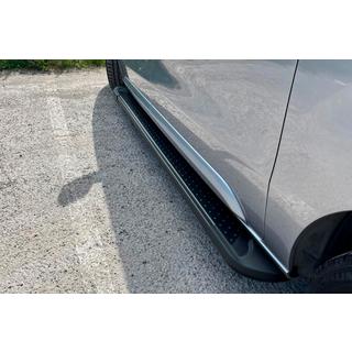 Боковые Подножки Allmond Black (2 шт., Алюминий) Opel Zafira Life 2019- гг. фото 2