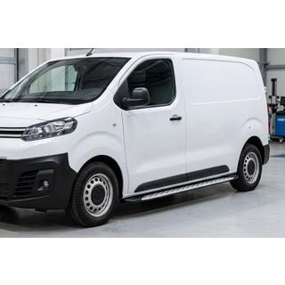 Боковые Подножки Shining V1 (2 шт., Алюминий) Opel Zafira Life 2019- гг. фото 1