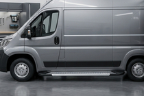 Opel Movano 2021- гг. Боковые Подножки New Vision Grey (2 шт., Алюминий) фото 1
