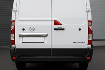 Opel Movano 2021- гг. Хромированная накладка над номером (нержавейка) Carmos - Турецкая Нержавеющая Сталь фото 1