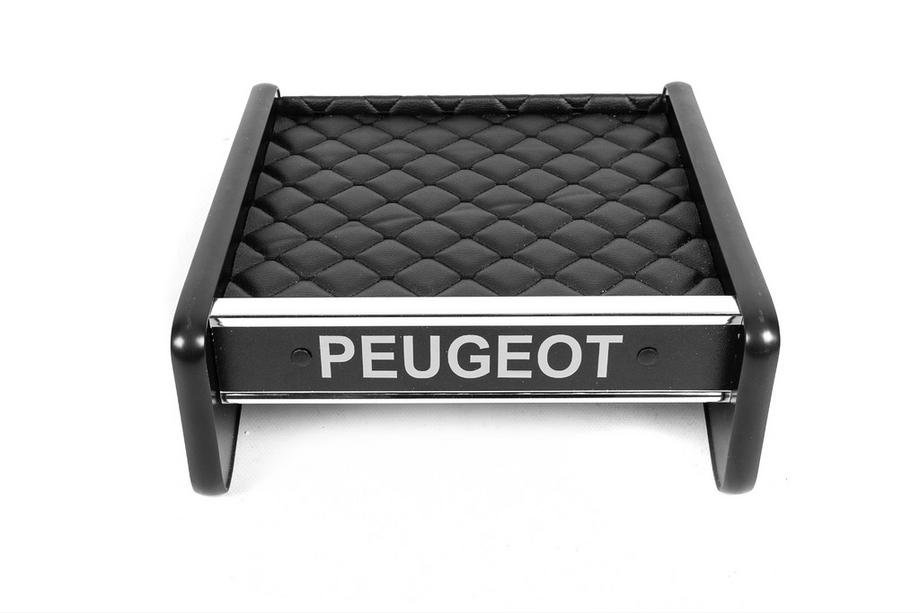 Peugeot Boxer 1994-2006 гг. Полка на панель 2000-2006 (Черная с черной строчкой) Image