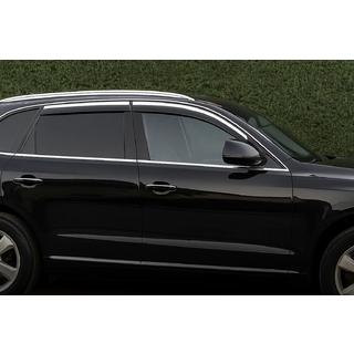 Ветровики с хромированным молдингом Niken Luxury (4 шт) Audi Q5 2008-2017 гг. фото 1