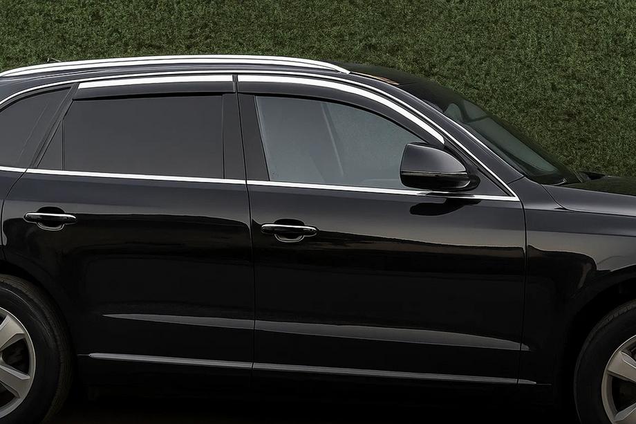 Audi Q5 2008-2017 гг. Ветровики с хромированным молдингом Niken Luxury (4 шт) Image