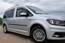 Volkswagen Caddy 2015-2020 гг. Ветровики с хромированным молдингом Niken Luxury (2 шт) фото 1