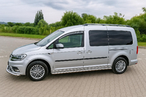 Volkswagen Caddy 2015-2020 гг. Ветровики с хромированным молдингом Niken Luxury (2 шт) фото 5