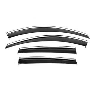 Ветровики с хромированным молдингом Niken Luxury (4 шт) Chevrolet Captiva 2006-2019 гг. фото 1