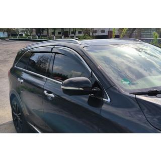 Ветровики с хромированным молдингом Niken Luxury (4 шт) Kia Sorento III UM 2014-2020 гг. фото 1