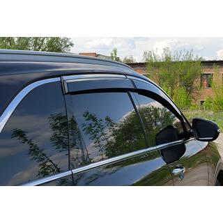 Ветровики с хромированным молдингом Niken Luxury (4 шт) Kia Sorento III UM 2014-2020 гг. фото 3