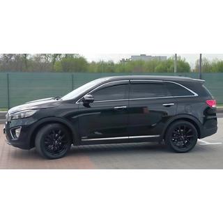 Ветровики с хромированным молдингом Niken Luxury (4 шт) Kia Sorento III UM 2014-2020 гг. фото 4