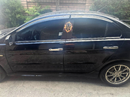 Mitsubishi Lancer X 2008- гг. Ветровики с хромированным молдингом Niken Luxury (4 шт) фото 1