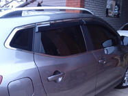 Nissan Qashqai 2014-2021 гг. Ветровики с хромированным молдингом Niken Luxury (4 шт) фото 5