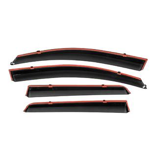 Ветровики с хромированным молдингом Niken Luxury (4 шт) Nissan Qashqai 2010-2014 гг. фото 3