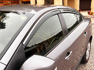 Renault Fluence 2009-2016 гг. Ветровики с хромированным молдингом Niken Luxury (4 шт) фото 1