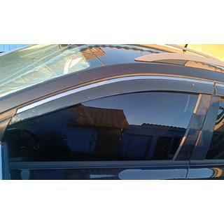 Ветровики с хромированным молдингом Niken Luxury (SW, 4 шт) Skoda Octavia III A7 2013-2019 гг. фото 4