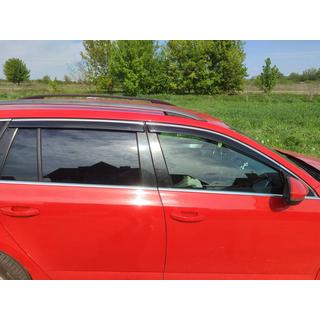 Ветровики с хромированным молдингом Niken Luxury (SW, 4 шт) Skoda Octavia III A7 2013-2019 гг. фото 1