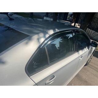 Ветровики с хромированным молдингом Niken Luxury (4 шт) Skoda Rapid 2012-2019 гг. фото 2