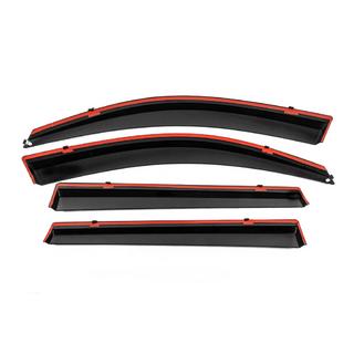Ветровики с хромированным молдингом Niken Luxury (4 шт, Long) Toyota Rav 4 2006-2013 гг. фото 3