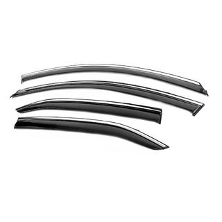 Ветровики с хромированным молдингом Niken Luxury (EU, 4 шт) Toyota Camry 2006-2011 гг. фото 2