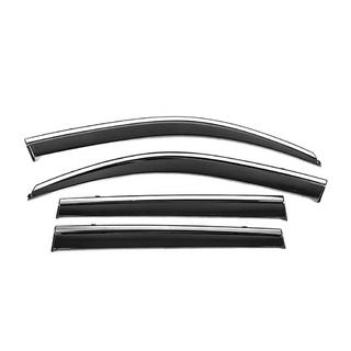 Хромированные Ветровики Niken Luxury (4 шт) Toyota Land Cruiser Prado 150 2009-2023 гг. фото 2