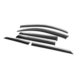Ветровики с хромированным молдингом Niken Luxury (6 шт) Lexus GX460 2009-2023 гг. фото 4