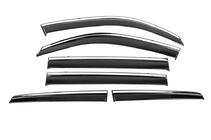 Lexus LX570/450d 2008-2022 гг. Ветровики с хромированным молдингом Niken Luxury (2008-2015, 6 шт) фото 2