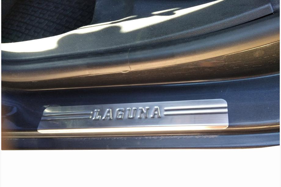 Renault Laguna 2001-2007 гг. Накладки на пороги OmsaLine (4 шт., нержавейка) Фото 2