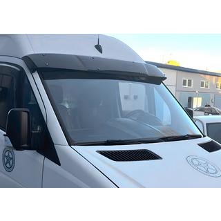Козырек на лобовое стекло V-3 (черный глянец, 5мм) Volkswagen Crafter 2006-2016 гг. фото 1