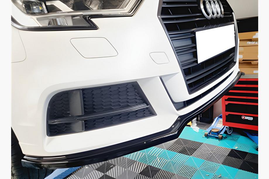 Audi A3 2012-2020 гг. Передний лип DPT V-2 (Черный Глянец) Image