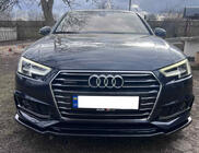 Audi A4 B9 2015-2024 гг. Передняя лип-накладка DPT V-1 (для S-Line, 2015-2019, черный глянец) фото 4