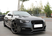 Audi A5 2007-2015 гг. Передний Лип-спойлер DPT (для S-Line, 2011-2015, Черный Глянец) фото 1