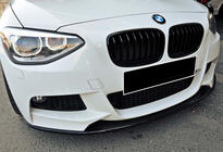BMW 1 серия F20/F21 2011-2019 гг. Передний сплиттер DPT V-3 (Для M Performance Style, Черный Глянец) фото 1