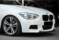 BMW 1 серия F20/F21 2011-2019 гг. Передний сплиттер DPT V-3 (Для M Performance Style, Черный Глянец) фото 2