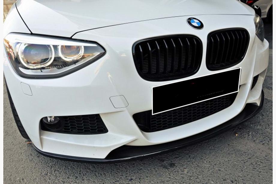 BMW 1 серия F20/F21 2011-2019 гг. Передний сплиттер DPT V-3 (Для M Performance Style, Черный Глянец) Image