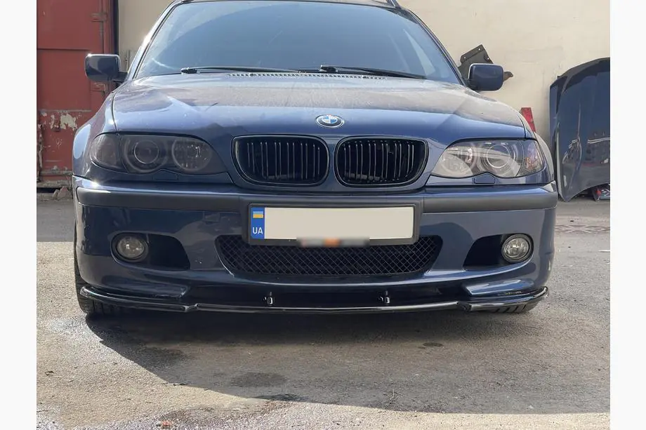 BMW 3 серия E46 1998-2006 гг. Передний лип DPT V-1 (Для M Sport, Черный Глянец) Image