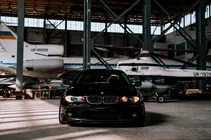 BMW 3 серия E46 1998-2006 гг. Передний лип DPT V-2 (Для M Sport, Черный Глянец) фото 4