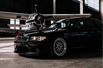 BMW 3 серия E46 1998-2006 гг. Передний лип DPT V-2 (Для M Sport, Черный Глянец) фото 1