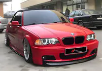 BMW 3 серия E46 1998-2006 гг. Передний лип DPT V-2 (Для M Sport, Черный Глянец) фото 2