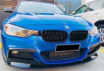 BMW 3 серия F30/F31 2012-2019 гг. Передний лип-спойлер DPT (для M Performance, черный глянец) фото 2