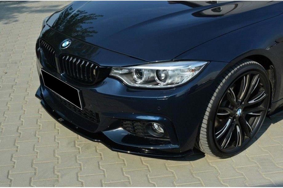 BMW 4 серия F32/F33/F36 2012-2020 гг. Передний сплиттер DPT V-2 (для M-Sport, черный глянец) Image