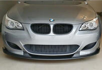 BMW 5 серия E60/E61 2003-2010 гг. Передний Лип DPT (с плавниками, для M5 Hamann, Черный Глянец) фото 1